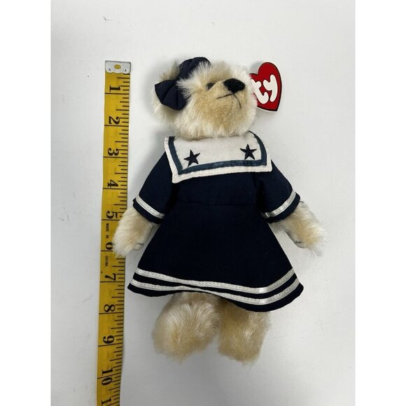 TY Attic Treasures "Breezy" 1993 Jointed Boating  Girl Bear   "Ahoy Mate !" NWT - Picture 9 of 11
